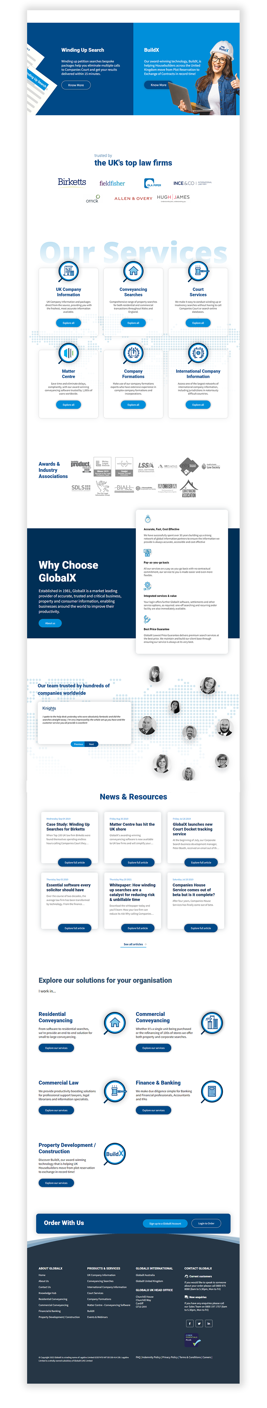 LegalinX home page